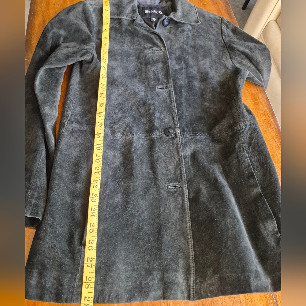 Bernardo Charcoal Suede Coat - Picture 9 of 9